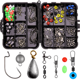 165pcs/lot Fishing Accessories Kit Including Crank Hook Snaps Rolling Swivel Fishing Connector Etc With Fishing Tackle Box 165pcs/lot Fishing Accessories Kit Including Crank Hook Snaps Rolling Swivel Fishing Connector Etc With Fishing Tackle Box