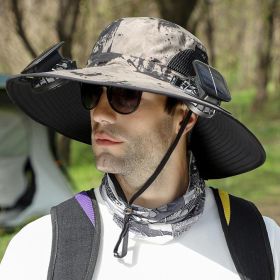 Widened Solar Fan Hat 4 Colors Summer Outdoor With Cooling Fan Fisherman Hat Suitable For Summer Outdoor Activities (Option: Yellow Camo) Widened Solar Fan Hat 4 Colors Summer Outdoor With Cooling Fan Fisherman Hat Suitable For Summer Outdoor Activities (Option: Yellow Camo)
